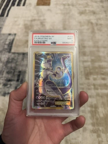 MEWTWO EX  103/108 XY EVOLUTIONS FULL ART POKEMON PSA 9 MINT!!!
