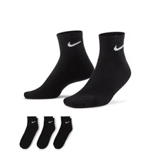 Nike Everyday Cushioned Training Ankle Socks (3 Pairs) BLACK XL