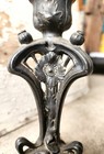 Pair Art Nouveau Poppy  2 Arm Spelter Candelabra Electric Table Lights France — photo 6