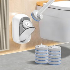 LFBEAR Disposable Toilet Brush Wand, Wall Mounted Toilet Cleaner Kit with Hol...