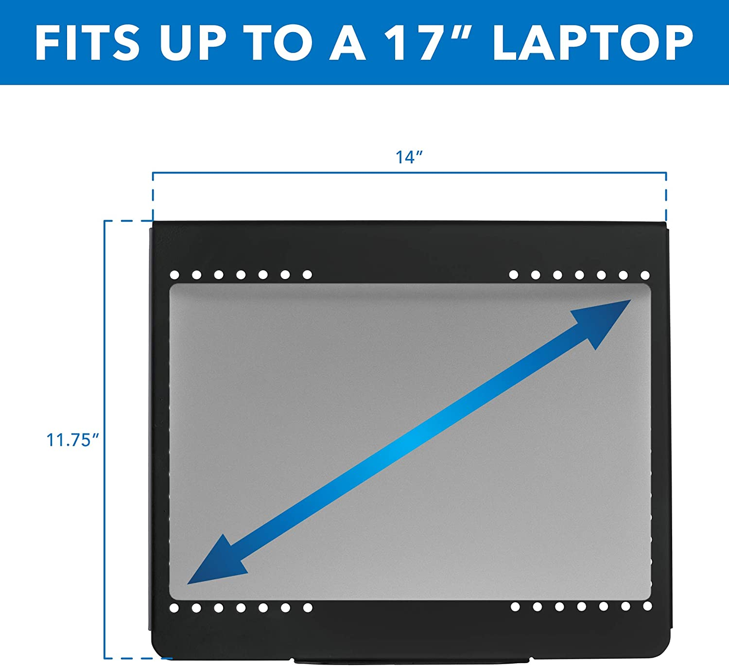 Laptop Desk Stand Mount Articulating Vented Laptop Tray Mount Fully