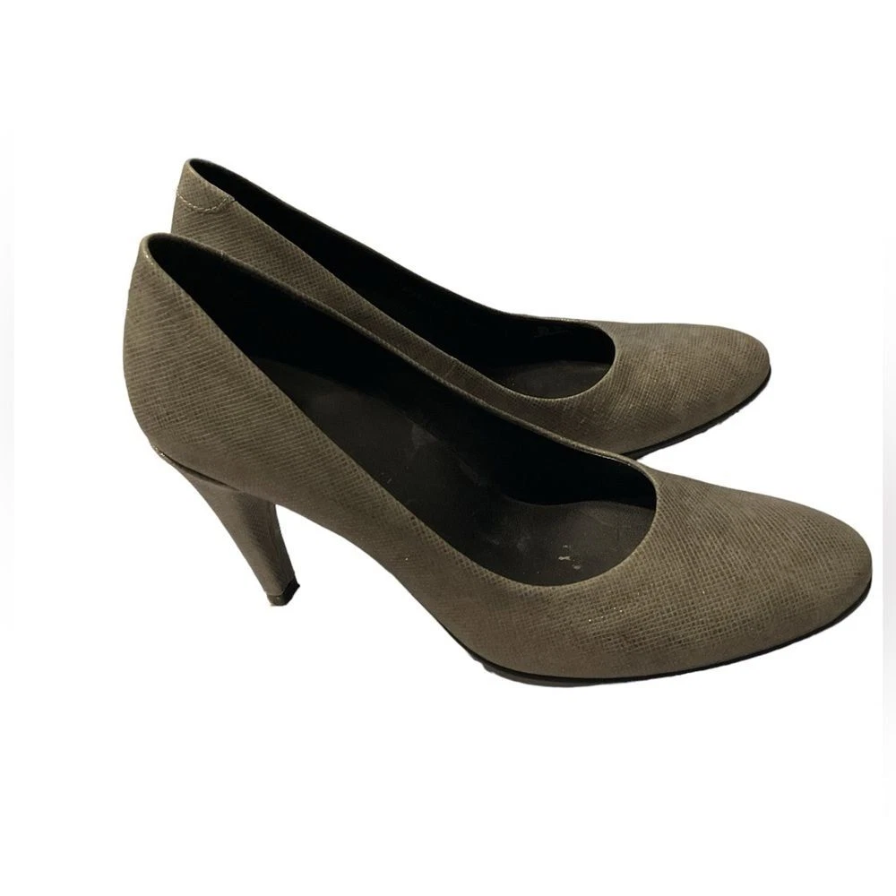 ECCO décolleté da donna medie in pelle grigio scintillante design danese taglia 38 U...