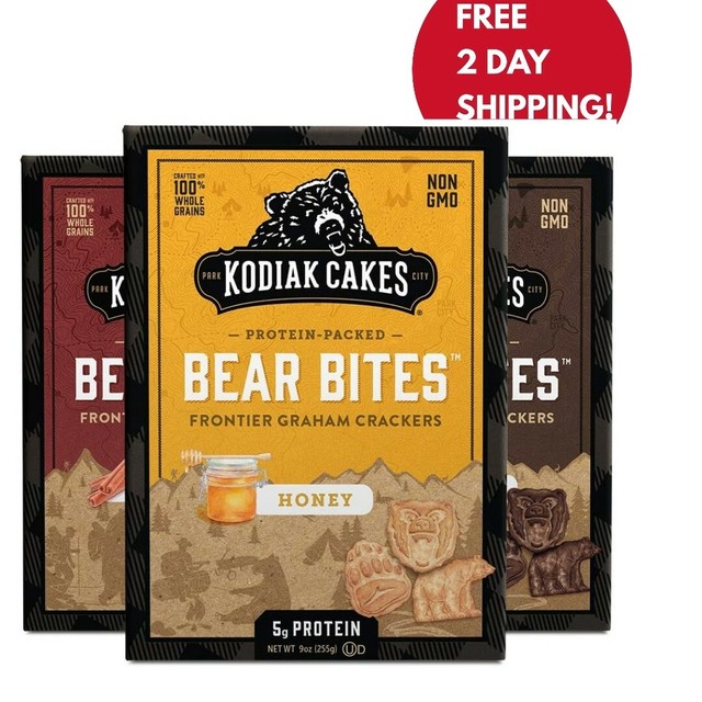 Kodiak Cakes Bear Bites Graham Crackers Variety Pack eBay