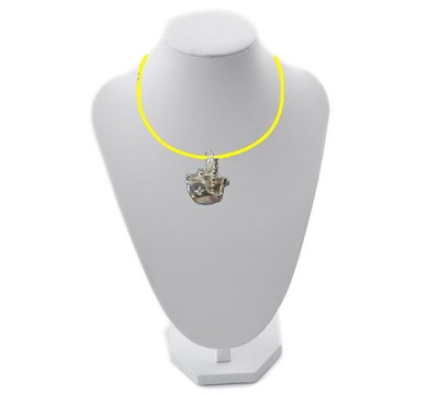Scottish Bagpipes Scotland gt254 English Pewter On 18'' Yellow Cord Necklace