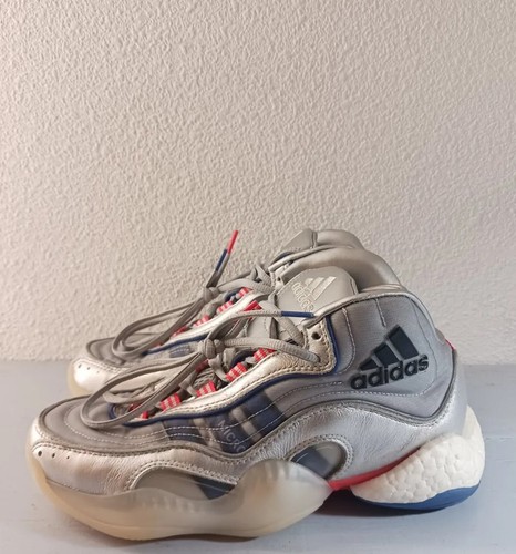 ADIDAS 98 X CRAZY BYW SHOES EF5537 SILVER METALLIC MEN'S BASKETBALL SIZE 6.5