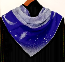 35"x35"Moon Horse Print Pure Mulberry Twill Silk 18momme Double-sided Scarf 5-13
