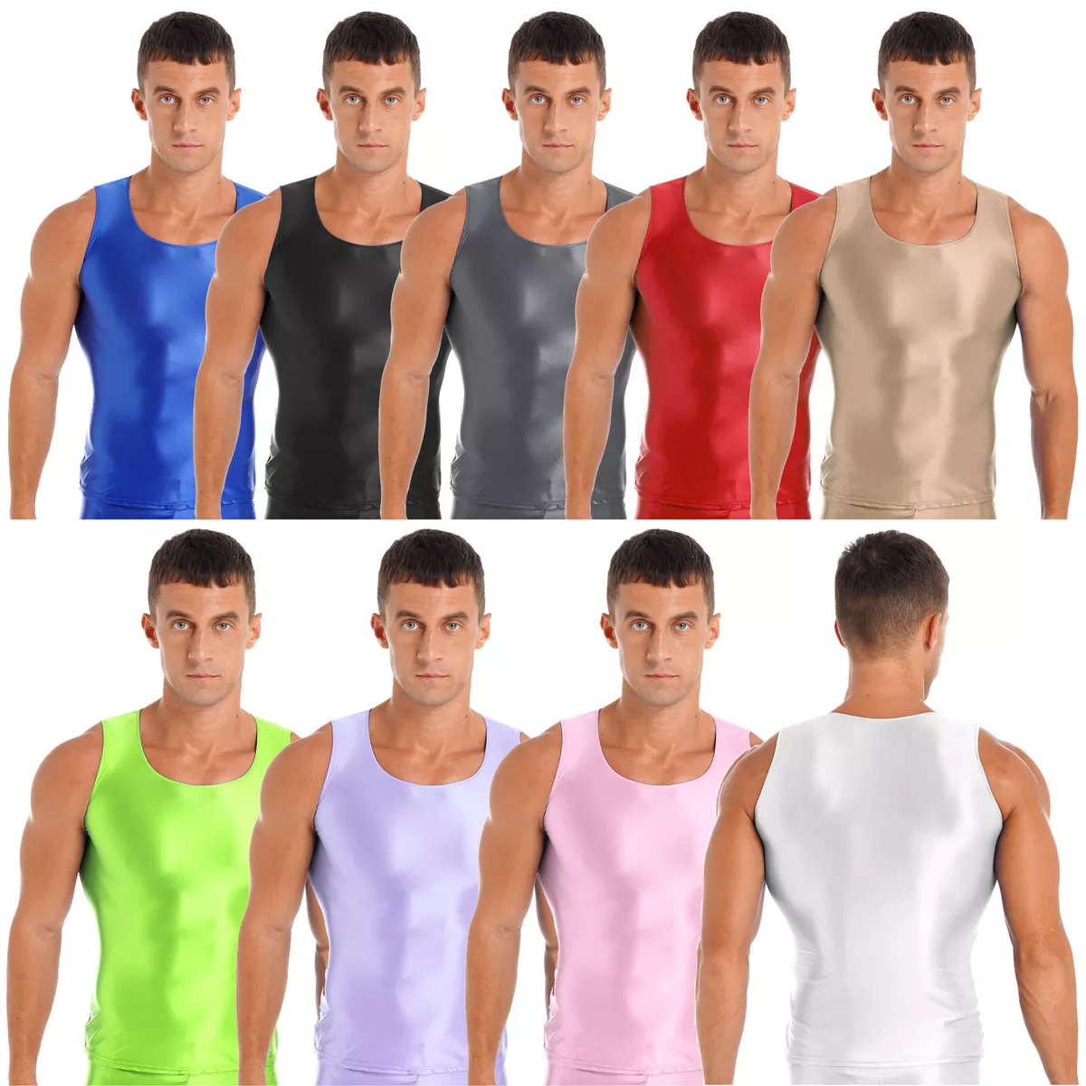 Men's Sport Bra Training Half Tank Top Short T-Shirt Vest Lingerie