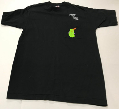 Vintage  Fruit Of The Loom Pre-Shrunk Monster Smash Pocket Tee - Black - Men's L