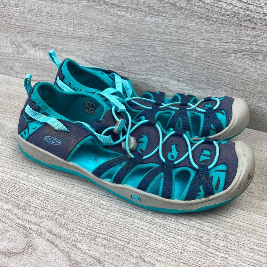 Sandali moxie unisex bambino KEEN blu cravatta elastica taglio basso 6