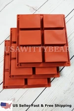 3 Set Rectangle Silicone Soap Making Molds Baking DIY Mold For Cake Bakeware