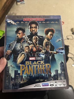 Black Panther Blu Ray With Slipcover Marvel MCU Chadwick Boseman (1 Disc Set)