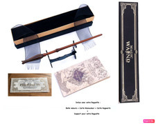 Baguette Wand LUNA LOVEGOOD 2 Métal/résine+boite + 2 cartes + support Baguette