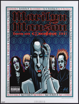Justin Hampton Marilyn Manson Ozzfest 2001 Tour Poster AoMR 284.3