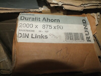 HOLZ ZARGE DURALIT Ahorn RUND LINKS 2000x875x90 4004327220604 PLZ 59955 Neu