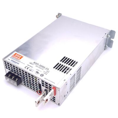 Mean Well RSP-3000-24 Power Supply, 200-240VAC 20A In, 24VDC 125A Out, 3000W