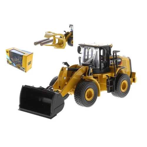 CAT 950M WHEEL LOADER WITH LOG FORK 1:64 Diecast Master Mezzi Industriali - Foto 1 di 1