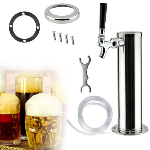 US Home Bar Single Tap Faucet Draft Beer Keg Tap Tower Kegerator Stainless Steel - Afbeelding 1 van 12