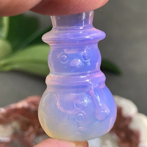 1 pieza rosa opalita muñeco de nieve calavera cristal calavera tallada gema curativa 1,2""+ - Imagen 12 de 12