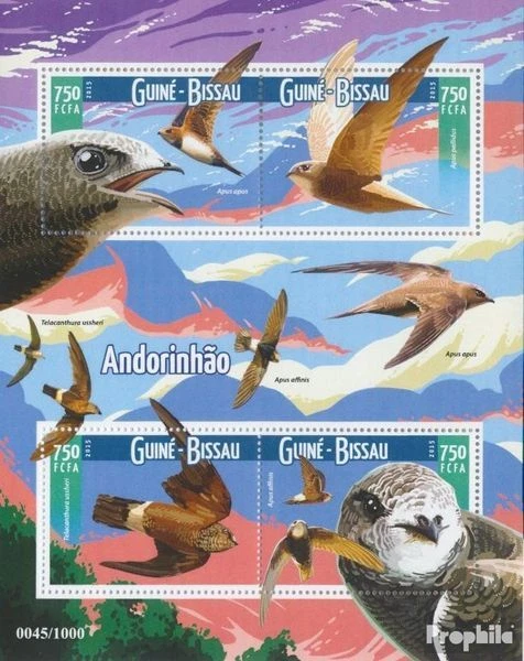 Timbres Guinée-bissau 2015 Mi 8241-8244 Feuille miniature (complète. édition) ne - Photo 1/1