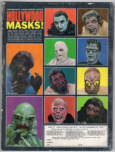 FAMOSO MONSTRUO DE FILMLAND #36 1965 REVISTA DE PELÍCULAS DE COLECCIÓN de Warren Ackerman - Imagen 2 de 2