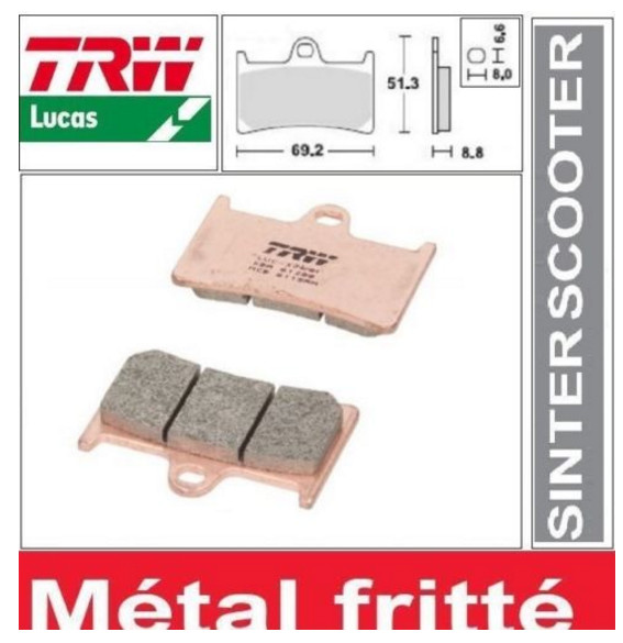 Freinage Tmax qui siffle ? Plaquettes TRW MCB611SRM en métal fritté anti-bruit