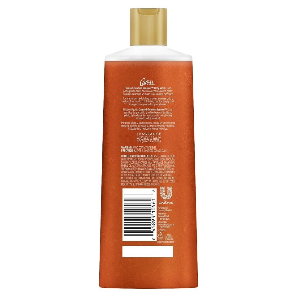 Caress Tahitian Renewal Exfoliate Body Wash Pomegranate Seeds Coconut Milk 18 oz eBay