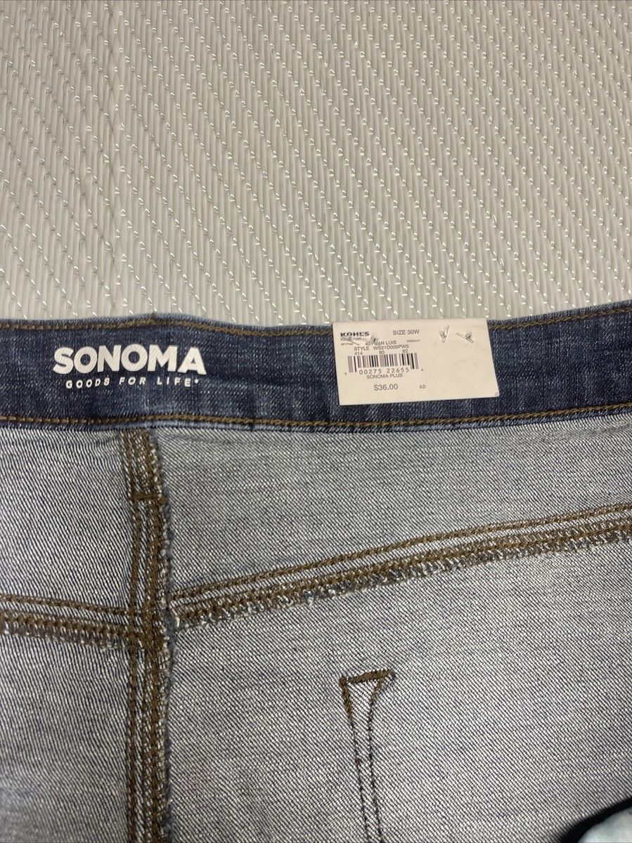 Plus Size 30 Denim Shorts Sonoma goods for life premium high waist