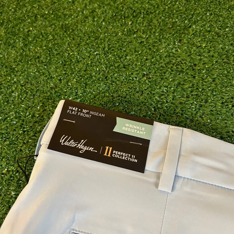 Pantalones Cortos de Golf Walter Hagen Elastizados Absorbentes Azul Claro Rendimiento Para Hombres 42" Nuevos con Etiquetas Foto 4 de 4