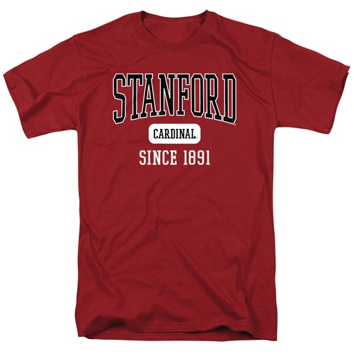 Stanford University Adult T-Shirt Est. Date, Cardinal, S-3XL
