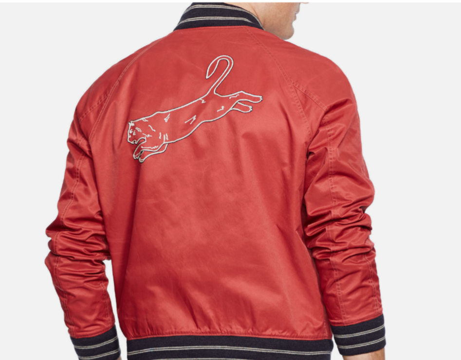 Polo Ralph Lauren Red Black Reversible P Wing Mens Bomber Jacket