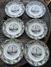 6 Vintage 50s North Side Savings Bank Plates RIVERDALE Bronx NY Hudson Memorial