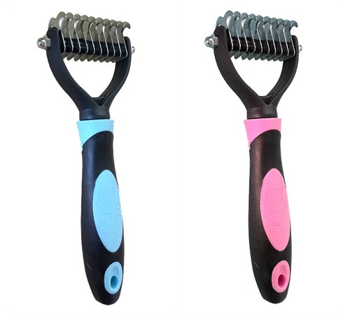 Pet Dog Cat Hair Fur Removal Trimmer Grooming Dematting Rake Comb Brush Tool - 第 4/6 張圖片