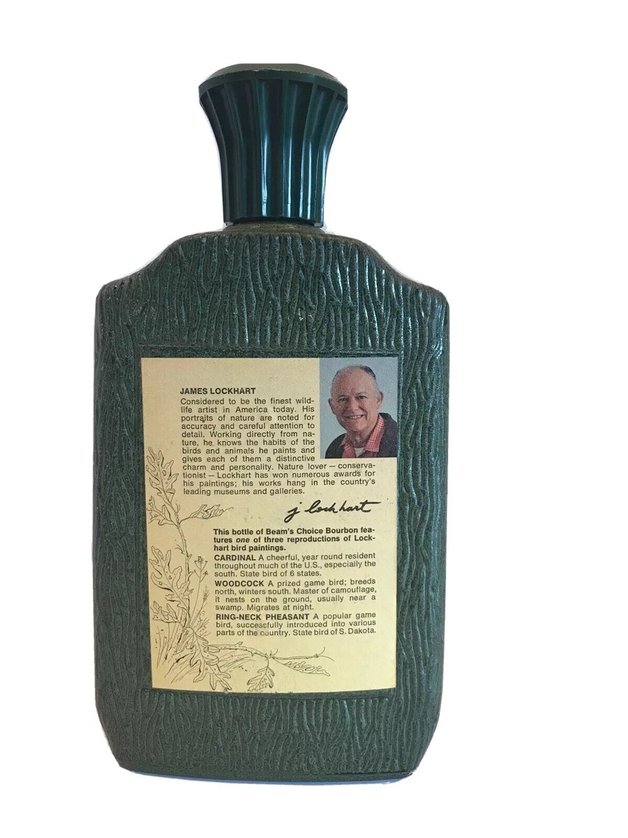 Vintage 1974 Beam's Choice James Lockhart Cardinal Liquor Bottle