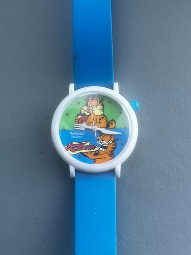 1978 Vintage Collectible. Twin Scene Garfield Cat by Armitron Wristwatch.Works - Picture 2 of 6