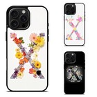 Anti scratch Cover For Samsung A15 A16 S23 S24 S25 Ultra FE flowers alphabet x