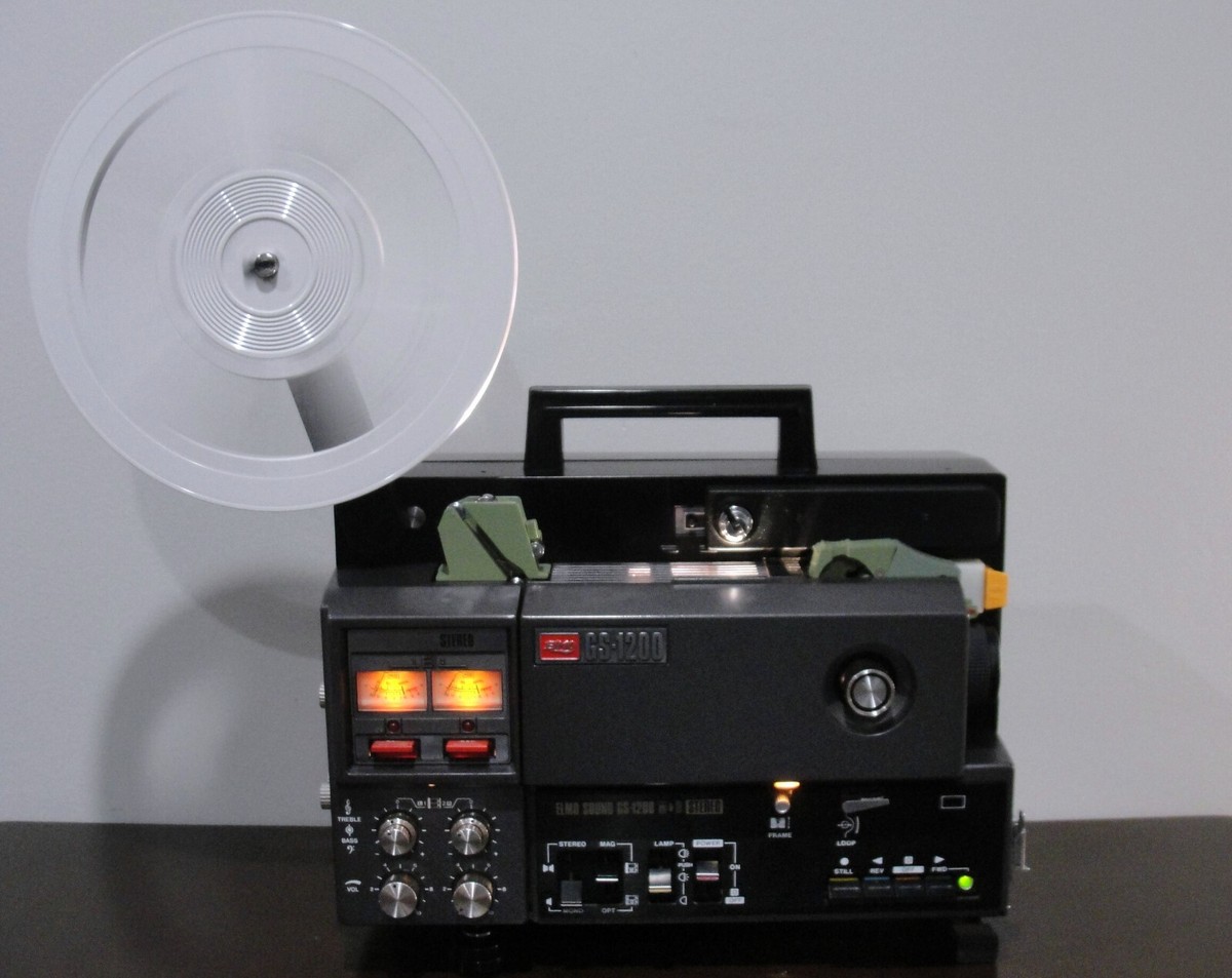 ELMO STEREO SOUND GS-1200 M &O SUPER 8 MOVIE PROJECTOR