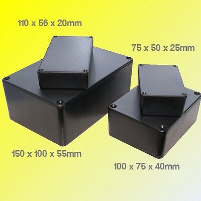 ABS Black Plastic Project Box Lot of 10 2.62“ x 7.44“ x 4.44“
