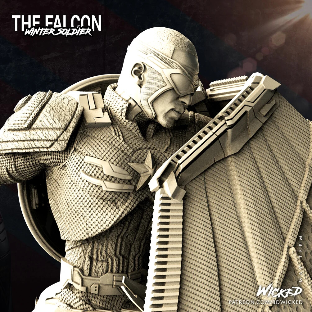 The Falcon Bust Captain America 1:8 Scale Marvel Avengers