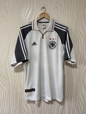 GERMANY 2001 2002 HOME FOOTBALL SHIRT SOCCER JERSEY ADIDAS sz L MEN WHITE