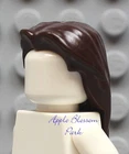 NEW Lego Minifig Girl/Boy Long Dark BROWN HAIR -Female/Male Minifigure Head Gear