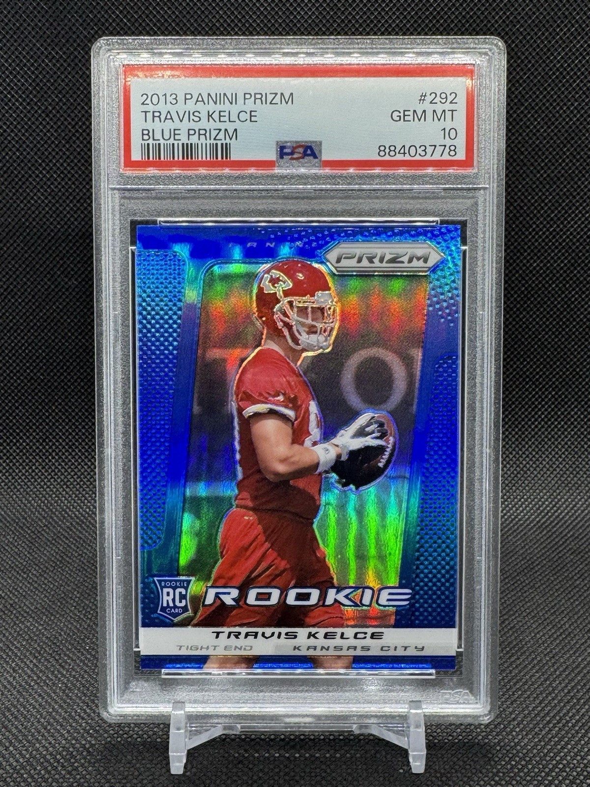 Travis Kelce Panini Prizm #292 Blue