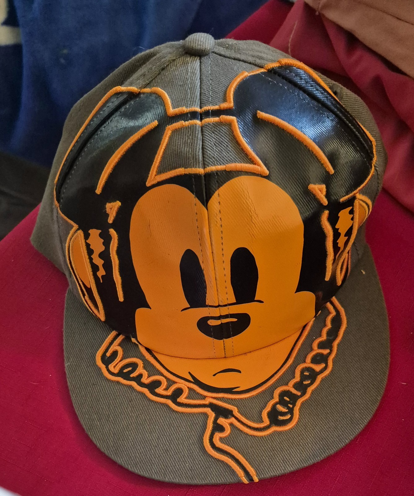 Mickey Mouse Disney Park Authentic Original Orange Black Baseball Hat ...
