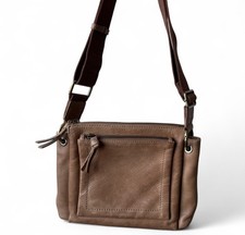 Genuine Leather Tan Brown Boho Crossbody Adjustable Strap Bag