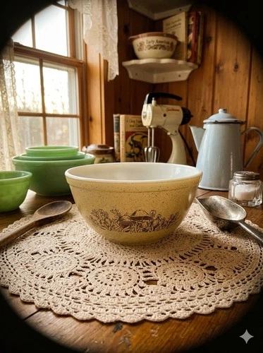 Vintage Pyrex Forest Fancies Mushroom 402 Nesting Mixing Bowl 1.5L