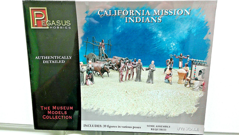 1:72nd-CALIFORNIA MISSION INDIANS + Monks -model figures-Pegasus Hobbies