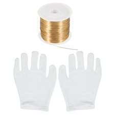 171Ft 24 Gauge Jewelry Wire, Jewelry Beading Wire 52M/0.5mm Light Gold