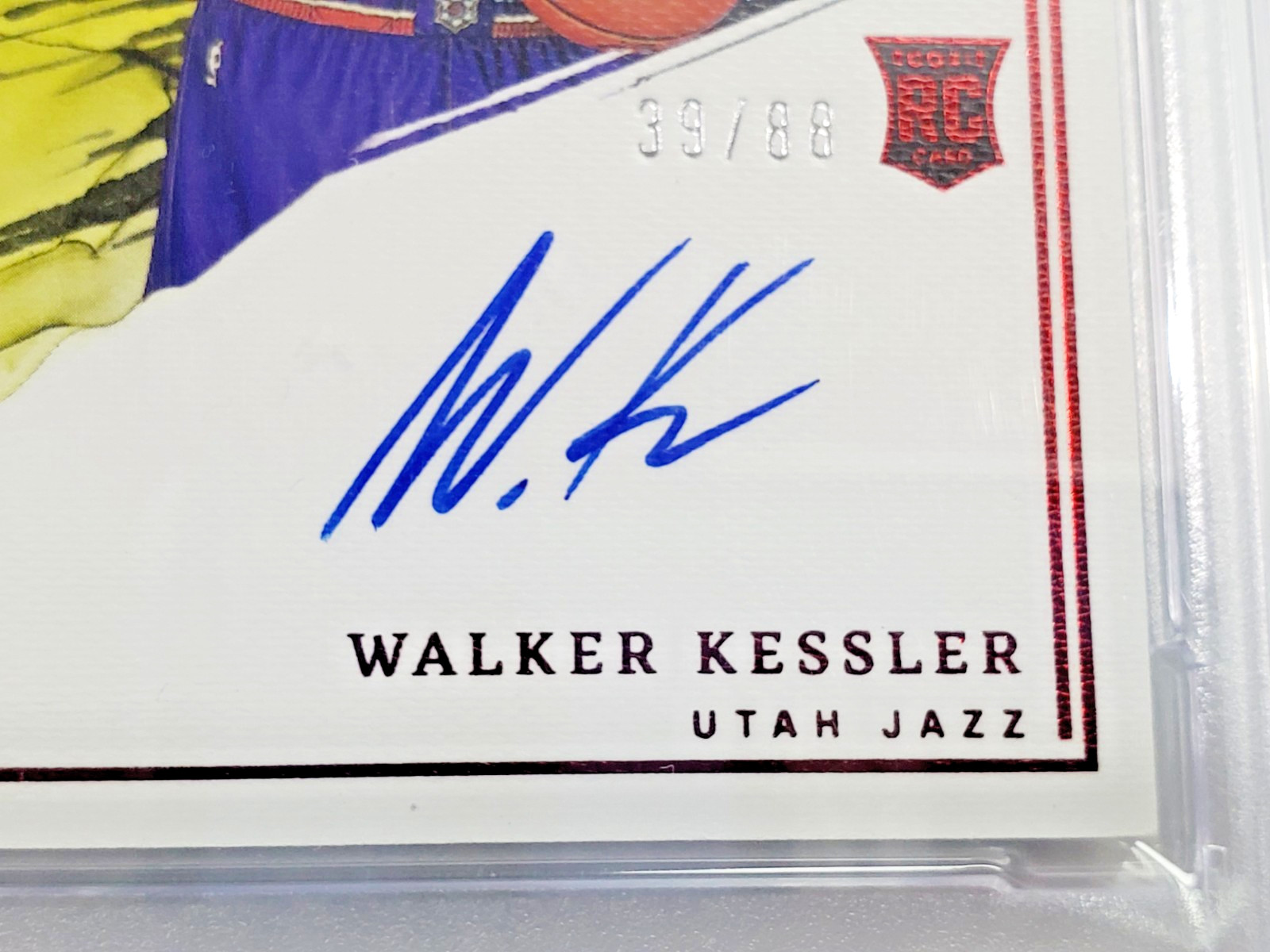 Walker Kessler PSA 9 Mint 2022-23 Impeccable Rookie Asia 39/88 Autograph Auto RC view 3
