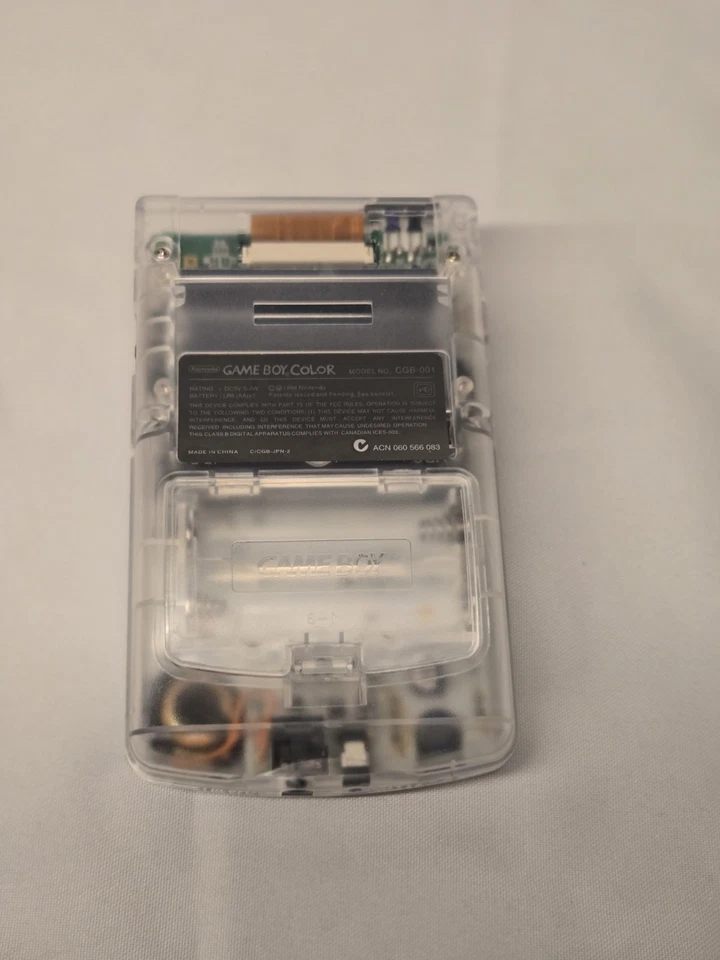 Nintendo Game Boy Color Clear Handheld System w LED screen - Image 3 of 4