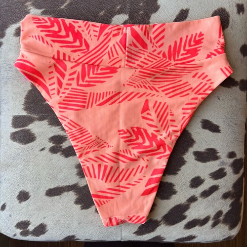 Aerie Palm Leaf Print S/M Triangle 2 Piece Bikini High Rise Cheeky Bathing Suit - Bild 6 von 6