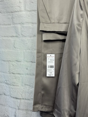 F&F Satin Trouser Suit Silver Bronze Size 18 Pockets Wedding Occasion Shiny BNWT - Picture 5 of 16